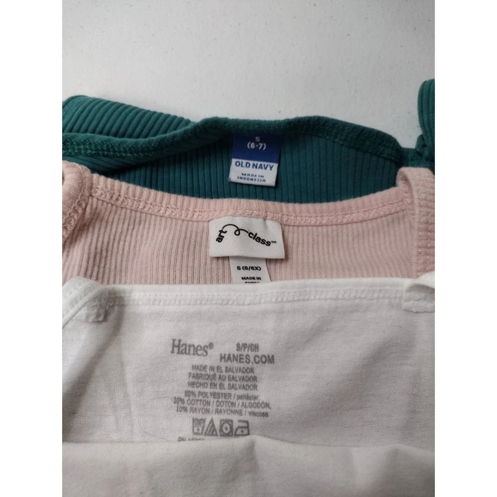 Girls Tank Top Cami Bundle Old Navy Art Class Hanes Size Small 6-7 6pc Lot